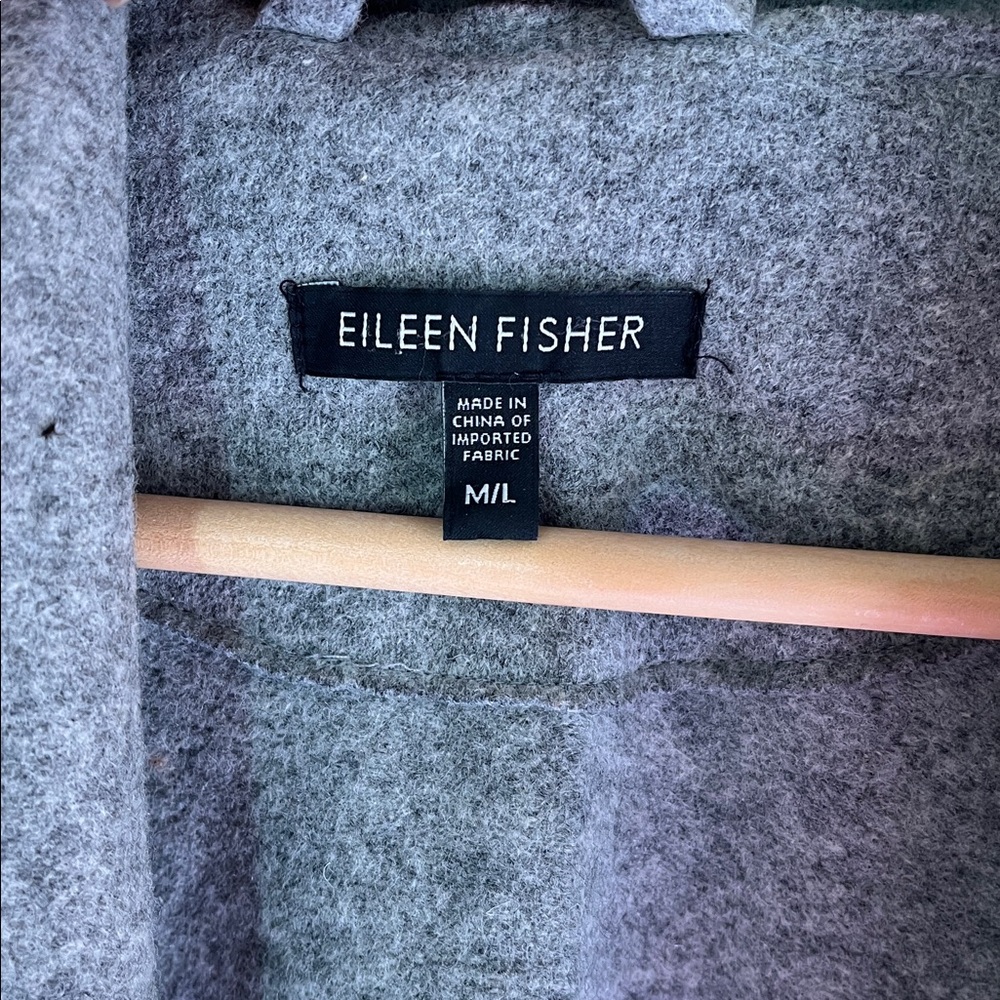 Eileen Fisher Wool Blend Wrap Sweater L - Picture 3 of 6
